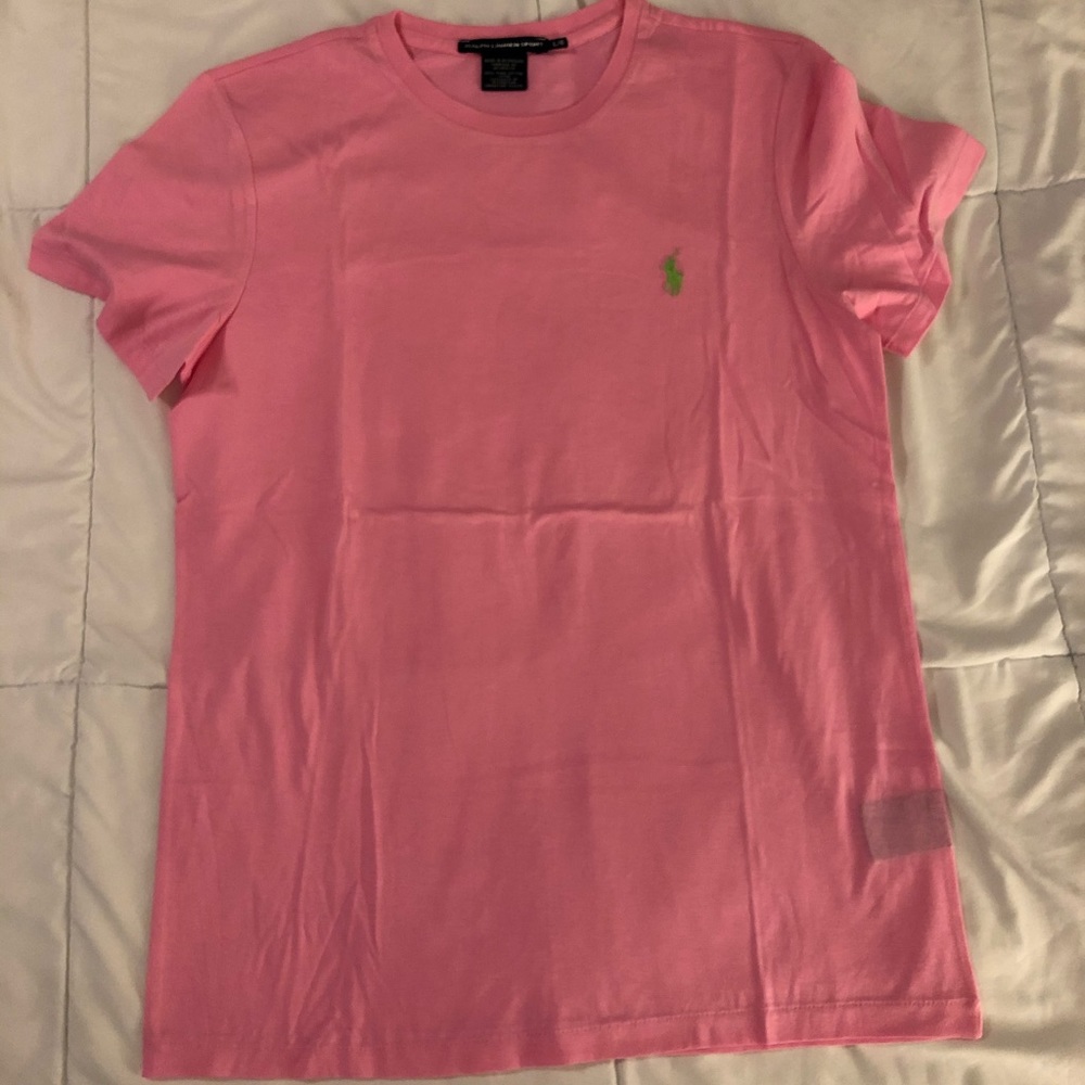 Ralph Lauren Sport Bright Pink Tee Size Large